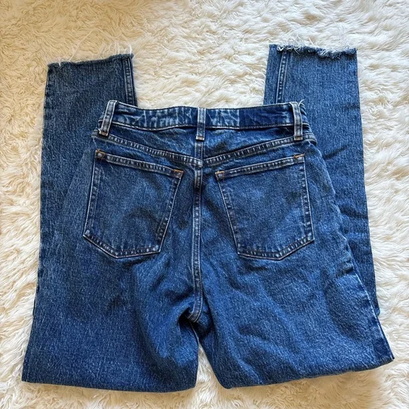 Abercrombie & Fitch Dark Blue High-Rise Skinny Jeans - Picture 8 of 9